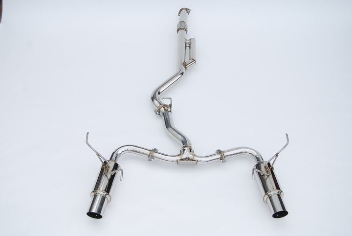 Invidia 2022+ Subaru WRX N1 Twin Outlet Single Layer SS Tip Cat-Back Exhaust - Bull Strap
