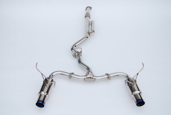 Invidia 2022+ Subaru WRX N1 Twin Outlet Single Layer Tip Cat-Back Exhaust - Bull Strap
