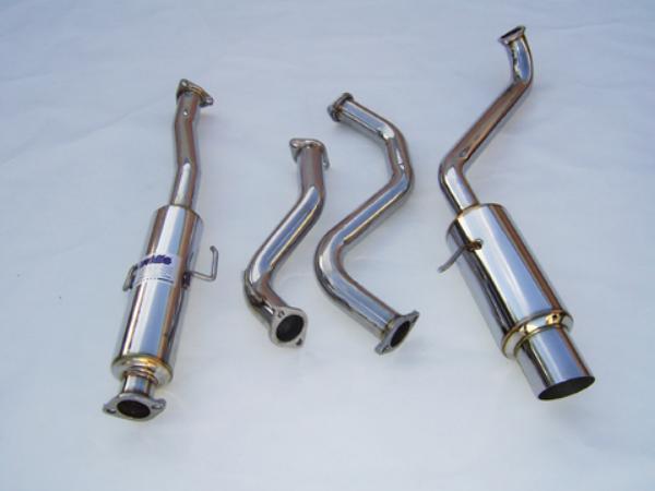Invidia 88-91 CRX EF8 60mm (101mm tip) N1 Cat-back Exhaust - Bull Strap