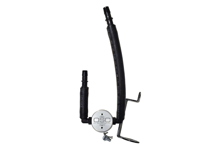 J&L 05-23 Dodge Charger 5.7L Hemi Passenger Side Oil Separator 3.0 - Clear Anodized - Bull Strap