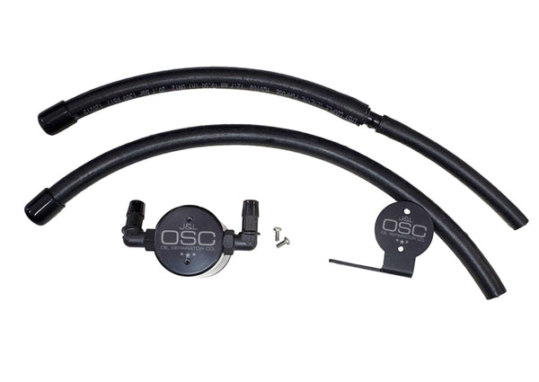 J&L 07-21 Toyota Tundra 5.7L Driver Side Oil Separator 3.0 - Black Anodized - Bull Strap