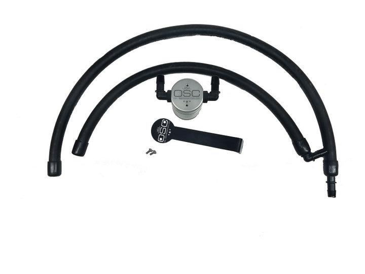 J&L 09-18 Ram 1500 5.7L Passenger Side Oil Separator 3.0 - Clear Anodized - Bull Strap