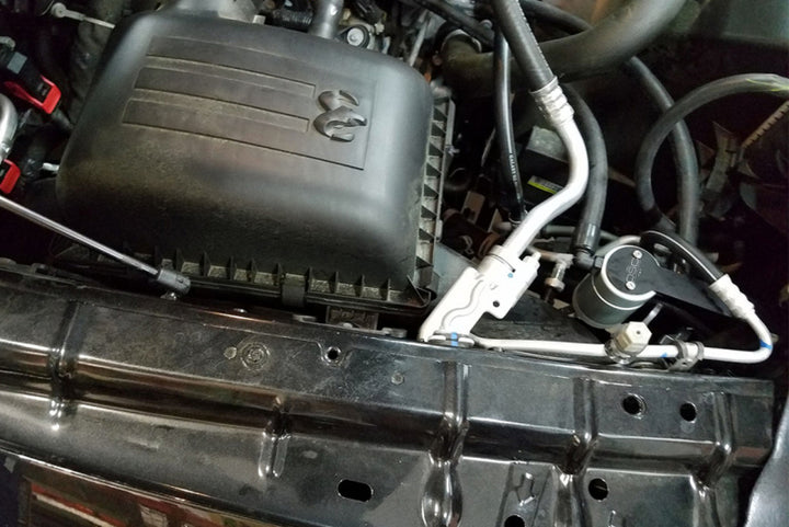 J&L 09-18 Ram 1500 5.7L Passenger Side Oil Separator 3.0 - Clear Anodized - Bull Strap