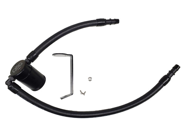 J&L 11-23 3.6L V6 Dodge Charger/Challenger/Chrysler 300C Oil Separator 3.0 - Black Anodized - Bull Strap