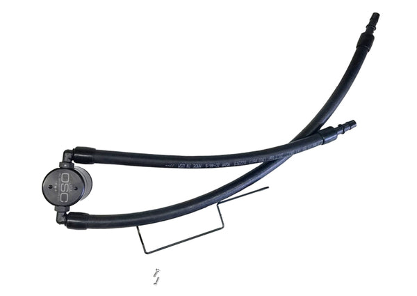 J&L 11-25 Jeep Grand Cherokee 5.7L Passenger Side Oil Separator 3.0 - Black Anodized - Bull Strap