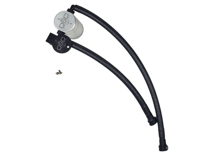 J&L 14-19 Chevrolet Corvette LT1 6.2L Driver Side Oil Separator 3.0 - Clear Anodized - Bull Strap