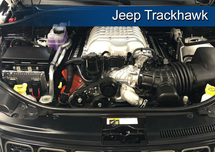 J&L 15-25 Dodge Hellcat/Demon 6.2L Hemi Passenger Side Oil Separator 3.0 - Black Anodized - Bull Strap