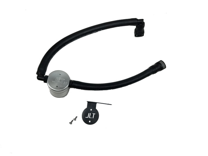 J&L 15-25 Ford Transit 150/250/350 3.5L EcoBoost Passenger Side Oil Separator 3.0 - Clear Anodized - Bull Strap