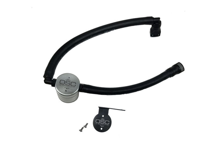 J&L 15-25 Ford Transit 150/250/350 3.5L EcoBoost Passenger Side Oil Separator 3.0 - Clear Anodized - Bull Strap