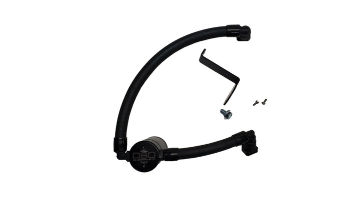 J&L 17-20 Lincoln Continental/MKZ 3.0L EcoBoost Passenger Side Oil Separator 3.0 - Black Anodized - Bull Strap