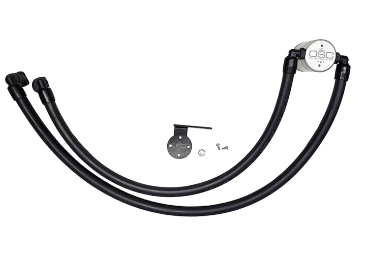 J&L 17-22 Ford F-250 6.2L/7.3L Passenger Side Oil Separator 3.0 - Clear Anodized - Bull Strap