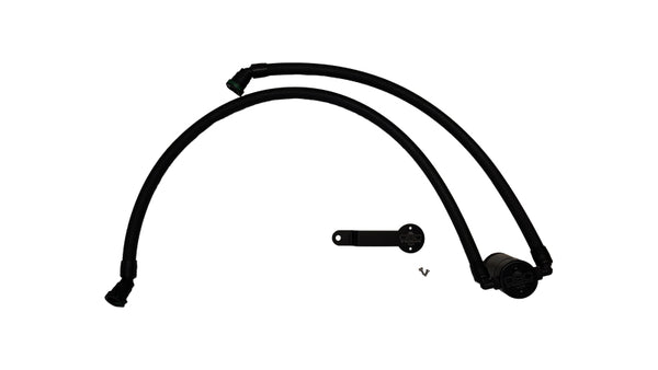 J&L 17-25 Chrysler Pacifica/20-25 Chrysler Voyager Oil Separator PCV Side - Black Anodized - Bull Strap