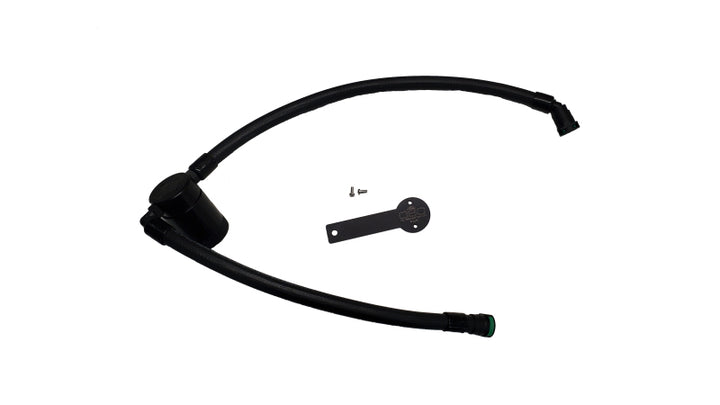 J&L 19-23 Chevy Silverado/GMC Sierra 1500 2.7L Passenger Side Oil Separator 3.0 - Black Anodized - Bull Strap