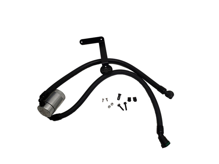 J&L 2011-2025 Ford F-150 2.7L/3.5L/5.0L Passenger Side Oil Separator 3.0 - Clear Anodized - Bull Strap