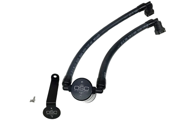 J&L 2015-2024 Ford Edge Sport/ST Passenger Side Oil Separator 3.0 - Black Anodized - Bull Strap