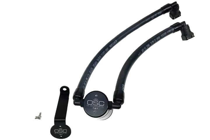 J&L 2015-2024 Ford Edge Sport/ST Passenger Side Oil Separator 3.0 - Black Anodized - Bull Strap