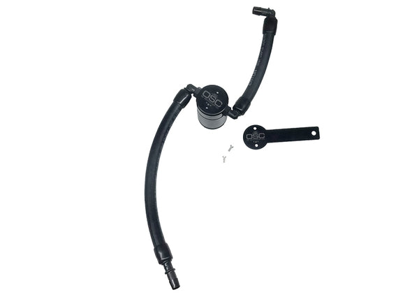 J&L 2019-2024 Dodge Ram 1500 5.7L Oil Separator 3.0 Passenger Side - Black Anodized - Bull Strap