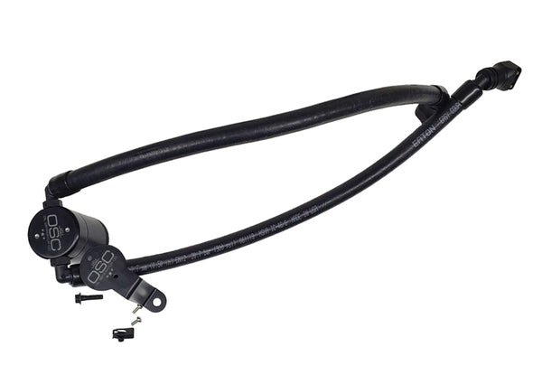 J&L 2020-2025 Ford Explorer 3.0L EcoBoost Oil Separator 3.0 Passenger Side - Black Anodized - Bull Strap