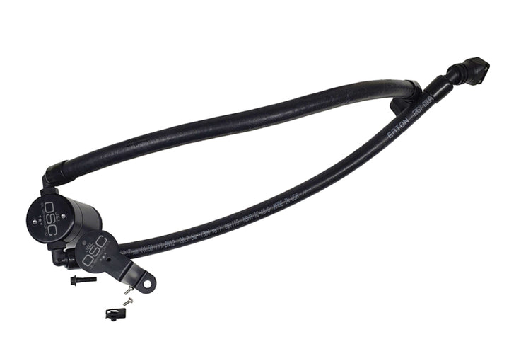 J&L 2020-2025 Ford Explorer 3.0L EcoBoost Oil Separator 3.0 Passenger Side - Black Anodized - Bull Strap