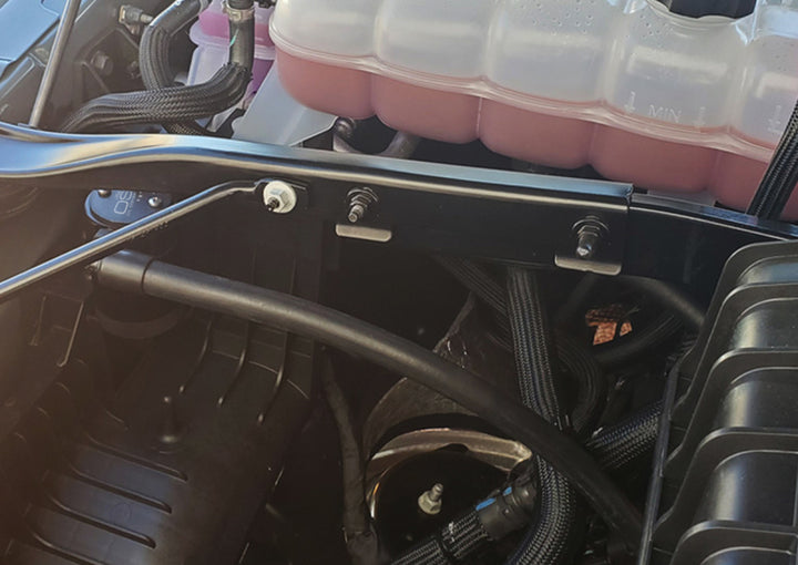 J&L 2021-2024 Ram TRX 6.2L Supercharged Passenger Side Oil Separator 3.0 - Black Anodized - Bull Strap