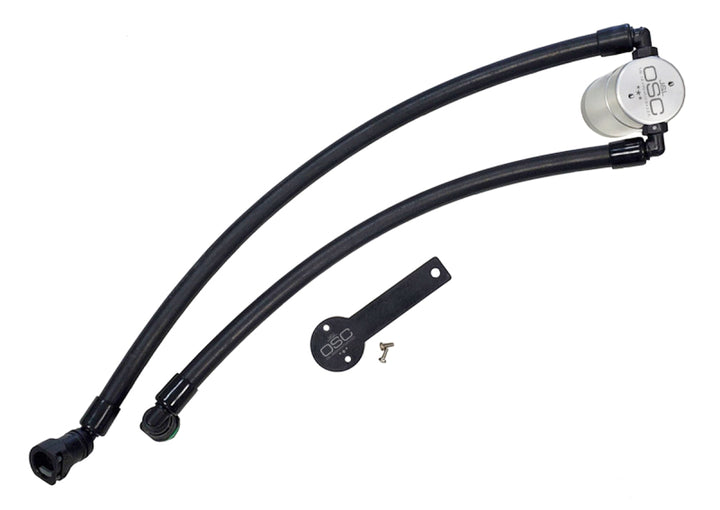 J&L 2021-2024 Ram TRX 6.2L Supercharged Passenger Side Oil Separator 3.0 - Clear Anodized - Bull Strap