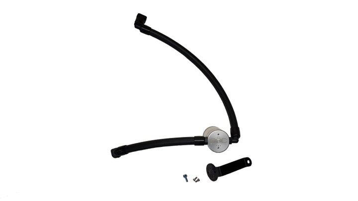 J&L 2021-2025 Ford Bronco 2.7L 3.0 Oil Separator Passenger Side- Clear Anodized - Bull Strap