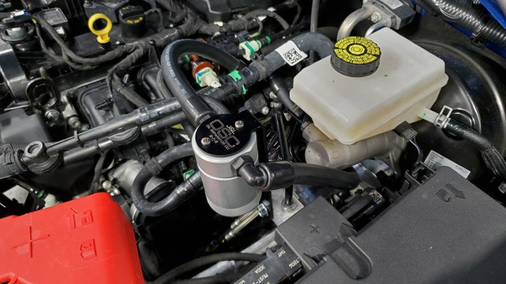 J&L 2021.5-2024 Ford Bronco 2.3L EcoBoost Oil Separator 3.0 Passenger Side - Clear Anodized - Bull Strap