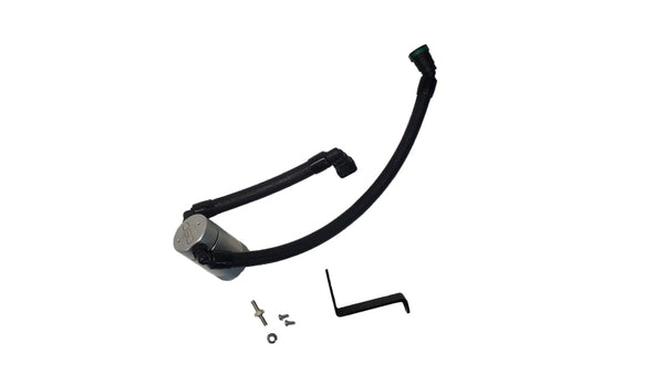 J&L 2024-2025 Ford Mustang GT w/ Whipple Supercharger Oil Separator 3.0 PCV Side - Clear Anodize - Bull Strap