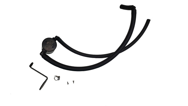 J&L 22-25 Hyundai Elantra N 2.0L Oil Separator 3.0 Passenger Side - Black Anodized - Bull Strap