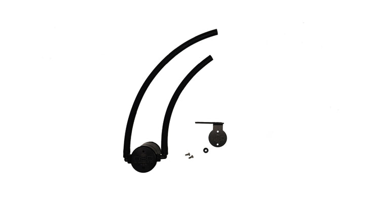 J&L 22-25 Nissan Pathfinder / 22-24 Infiniti QX60 3.5L PCV Side Oil Separator 3.0 - Blk Anodized - Bull Strap