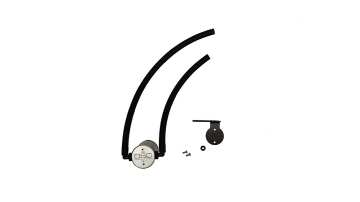 J&L 22-25 Nissan Pathfinder / 22-24 Infiniti QX60 3.5L PCV Side Oil Separator 3.0 - Clear Anodized - Bull Strap
