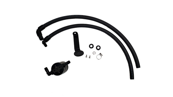 J&L 22-25 Toyota Tundra, 23-25 Sequoia 3.5L Turbo Oil Separator 3.0 Driver Side - Black Anodized - Bull Strap