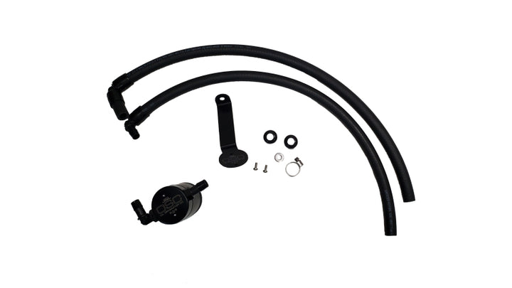 J&L 22-25 Toyota Tundra, 23-25 Sequoia 3.5L Turbo Oil Separator 3.0 Driver Side - Black Anodized - Bull Strap