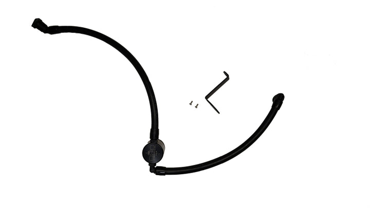 J&L 23-25 Ford Ecoboost 2.0 Oil Separator PCV Side - Black Anodized - Bull Strap