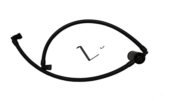 J&L 24-25 Ford Ranger Raptor 3.0L PCV Side Oil Separator - Black Anodized - Bull Strap