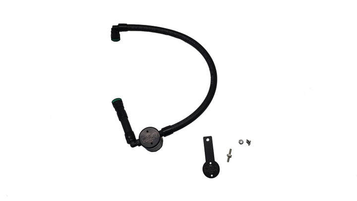 J&amp;L 16-25 Dodge Durango / Jeep Grand Cherokee 3.6L Oil Separator 3.0 Passenger Side - Black Anod - Bull Strap