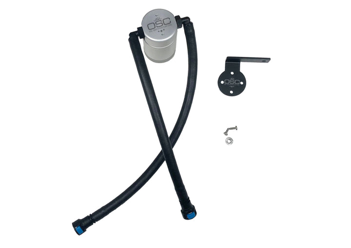 J&amp;L 19-26 Chevrolet Silverado/GMC Sierra 1500 5.3L V8 Driver Side Oil Separator 3.0 - Clear Anod - Bull Strap