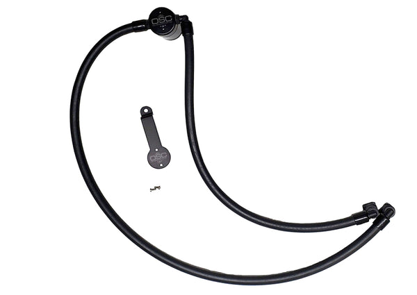 J&amp;L 20-25 Jeep Wrangler 2.0L Driver Side Oil Separator 3.0 - Black Anodized - Bull Strap
