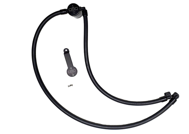 J&amp;L 20-25 Jeep Wrangler 2.0L Driver Side Oil Separator 3.0 - Black Anodized - Bull Strap
