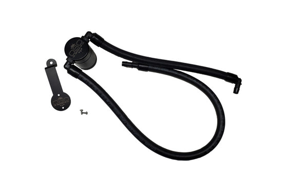 J&amp;L 2021-2025 Jeep Wrangler 392 Oil Separator 3.0 Passenger Side - Black Anodized - Bull Strap
