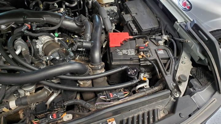 J&amp;L 22-25 Ford Bronco Raptor 3.0L EcoBoost PCV Side Oil Separator 3.0 - Black Anodized - Bull Strap