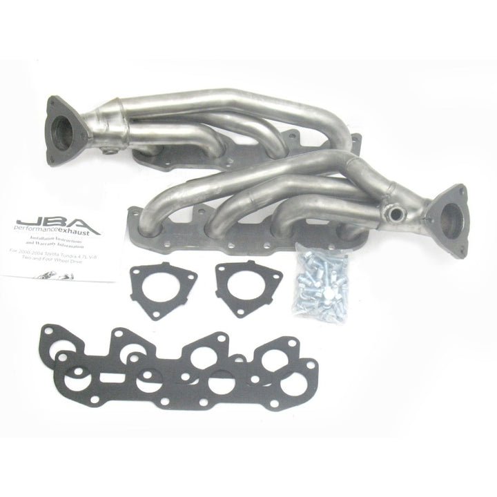 JBA 00-04 Toyota 4.7L V8 1-1/2in Primary Raw 409SS Cat4Ward Header - Bull Strap