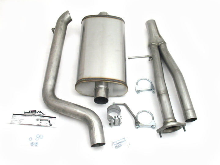 JBA 03-06 Hummer H2 6.0L 409SS Single Rear Exit Cat-Back Exhaust - Bull Strap