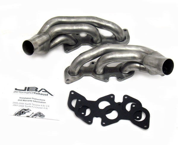 JBA 03-09 Toyota 4.0L V6 w/o A.I.R. 1-1/2in Primary Raw 409SS Cat4Ward Header - Bull Strap