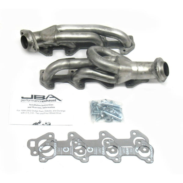 JBA 04-07 Dodge Dakota 4.7L PowerTech 1-1/2in Primary Raw 409SS Cat4Ward Header - Bull Strap