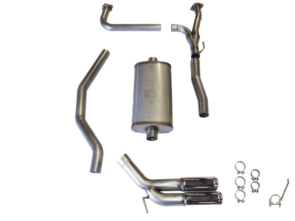 JBA 04-20 Nissan Titan 5.6L 304SS Pass Side Dual Exit Cat-Back Exhaust - Bull Strap