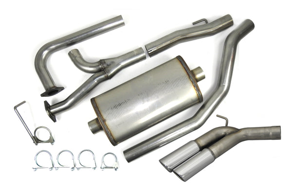 JBA 04-20 Nissan Titan 5.6L 409SS Pass Side Dual Exit Cat-Back Exhaust - Bull Strap
