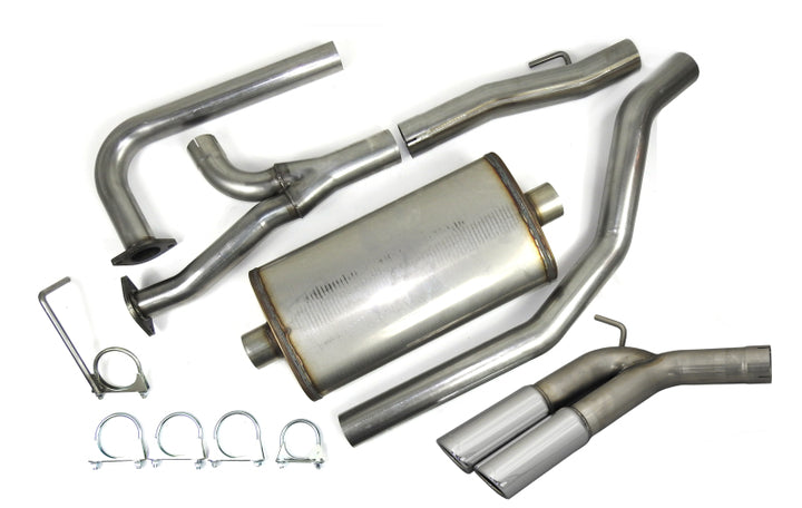 JBA 04-20 Nissan Titan 5.6L 409SS Pass Side Dual Exit Cat-Back Exhaust - Bull Strap