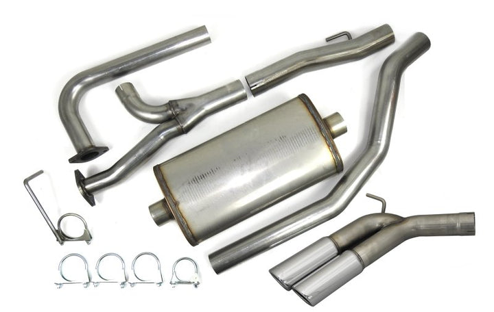 JBA 04-20 Nissan Titan 5.6L 409SS Pass Side Dual Exit Cat-Back Exhaust - Bull Strap