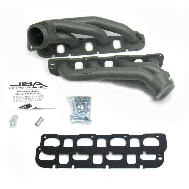 JBA 09-20 Chrysler 5.7L HEMI 1-3/4in Primary Ti Ctd Cat4Ward Header - Bull Strap